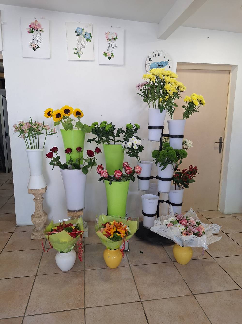 fleurs fraîches de la boutique