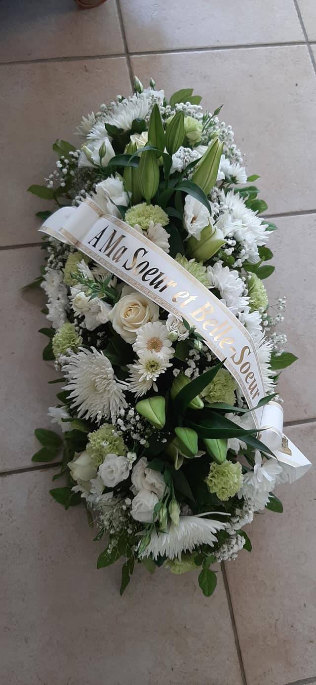 coussin de fleurs funéraire